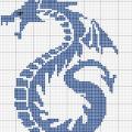 Схема вышивки дракон
