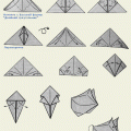 Оригами схема Мышка