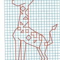 Рисунок по клеткам Жираф