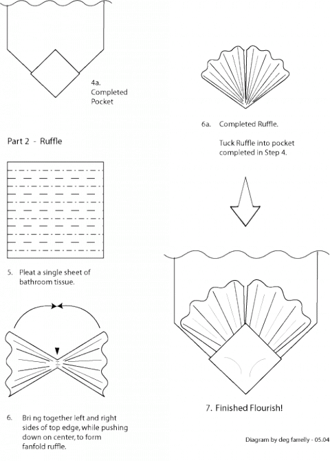 Оригами из туалетной бумаги Веер (часть2)