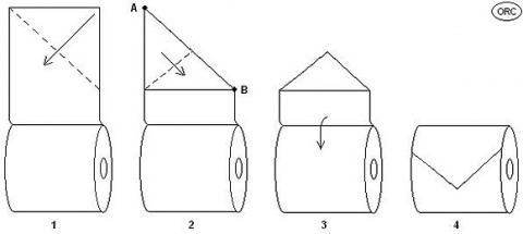Оригами из туалетной бумаги Треугольник
