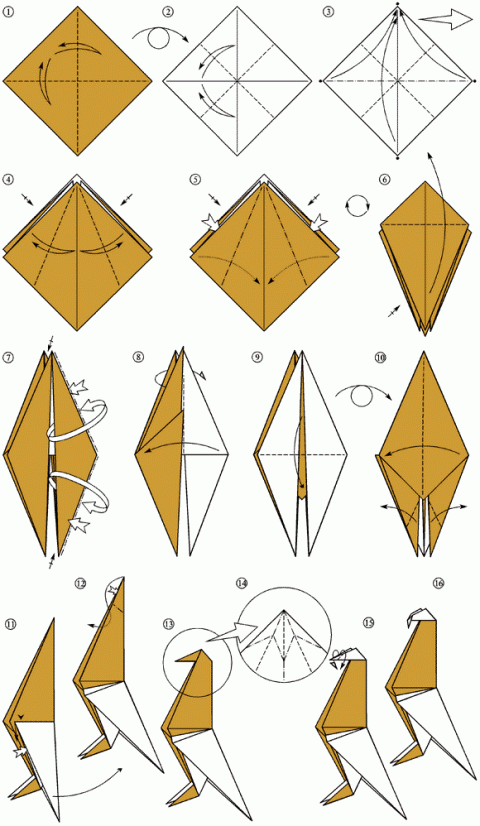 Оригами схема Орел