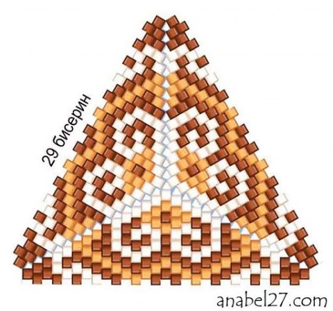 Треугольник из бисера 24